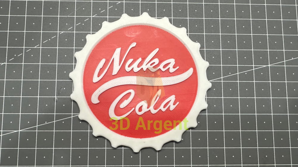 Nuka Cola Logo - 3D Printed Sign Fallout Collectables:Science Fiction Collectables:Other Science Fiction Items