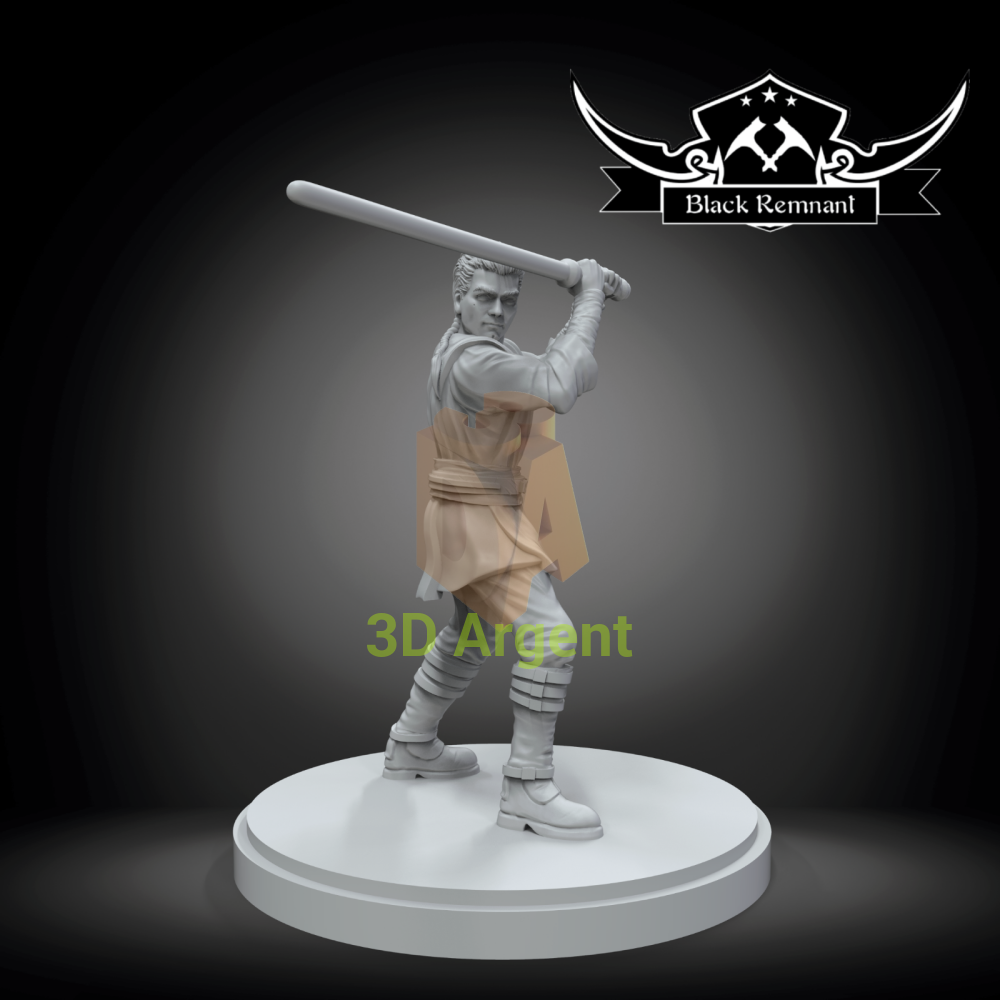 Obi Wan Kenobi Padawan - Star Wars Shatterpoint compatible 3D Resin Miniatures Toys & Games:Wargames &