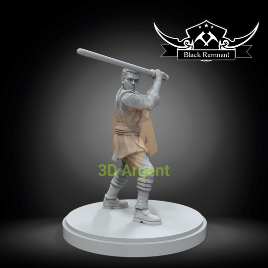 Obi Wan Kenobi Padawan - Star Wars Shatterpoint compatible 3D Resin Miniatures Toys & Games:Wargames &