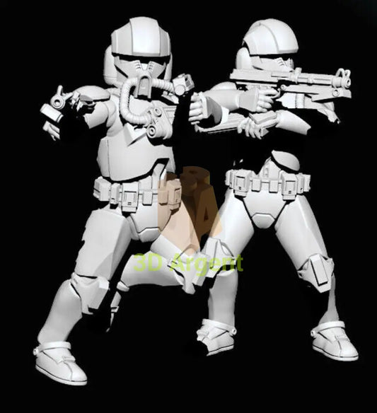 OddBall Phase 1 Clone Pilot - Star Wars Legion 3D Resin BlueWolf Miniatures Both Toys & Games:Wargames &