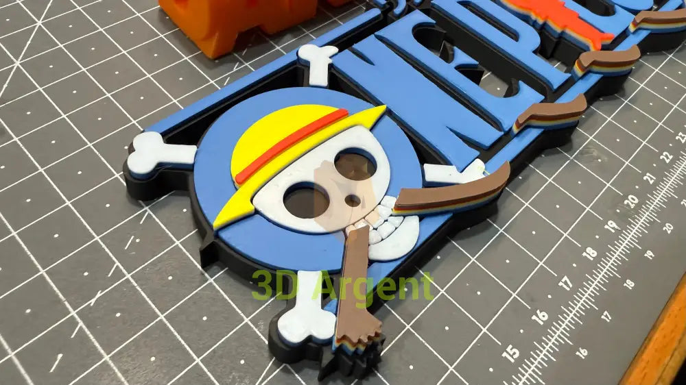 One Piece Logo - 3D Printed Sign Stand Collectables:Science Fiction Collectables:Other Science Fiction Items