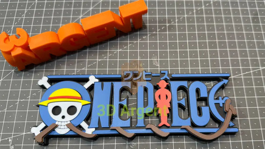 One Piece Logo - 3D Printed Sign Stand Collectables:Science Fiction Collectables:Other Science Fiction Items