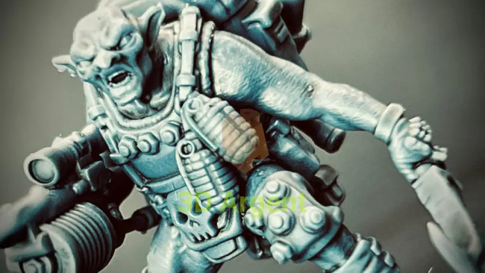 Orc Spec-Ops – David Sheff Models – 3D Printed Resin Miniatures – Sci-Fi 28mm Heroic Scale Toys & Games:Wargames &