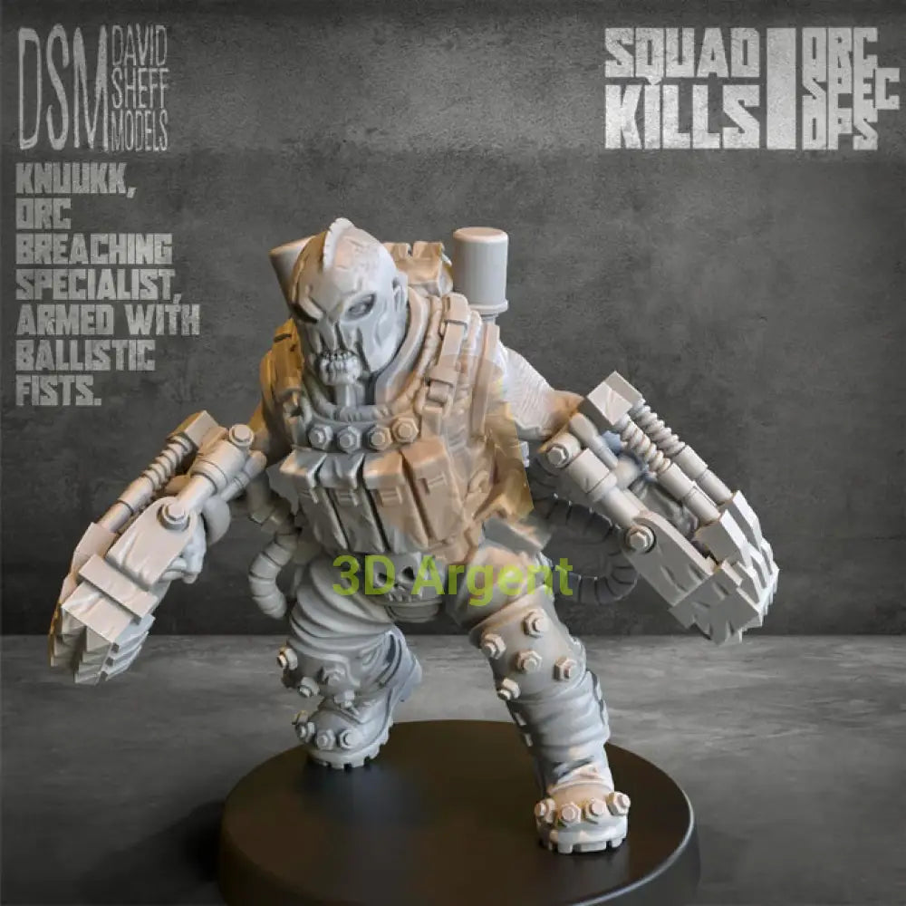 Orc Spec-Ops – David Sheff Models – 3D Printed Resin Miniatures – Sci-Fi 28mm Heroic Scale Toys & Games:Wargames &