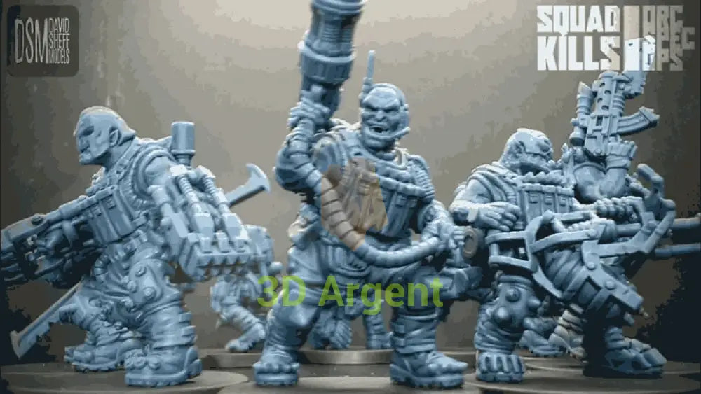 Orc Spec-Ops – David Sheff Models – 3D Printed Resin Miniatures – Sci-Fi 28mm Heroic Scale Toys & Games:Wargames &