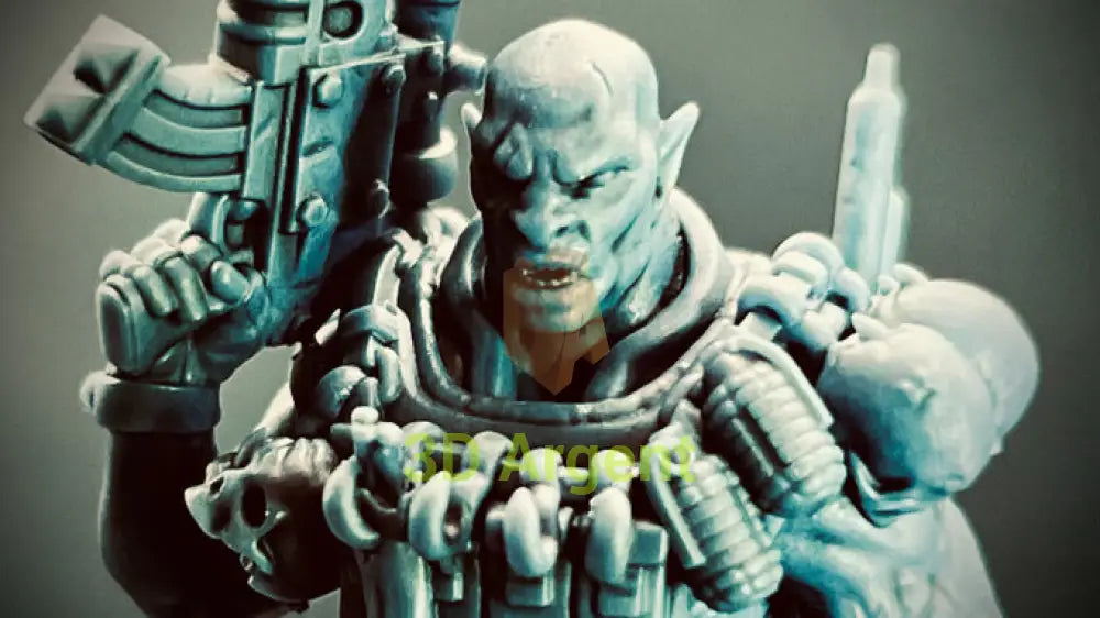 Orc Spec-Ops – David Sheff Models – 3D Printed Resin Miniatures – Sci-Fi 28mm Heroic Scale Toys & Games:Wargames &