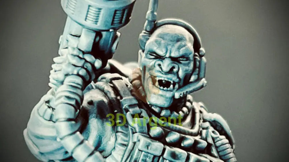 Orc Spec-Ops – David Sheff Models – 3D Printed Resin Miniatures – Sci-Fi 28mm Heroic Scale Toys & Games:Wargames &