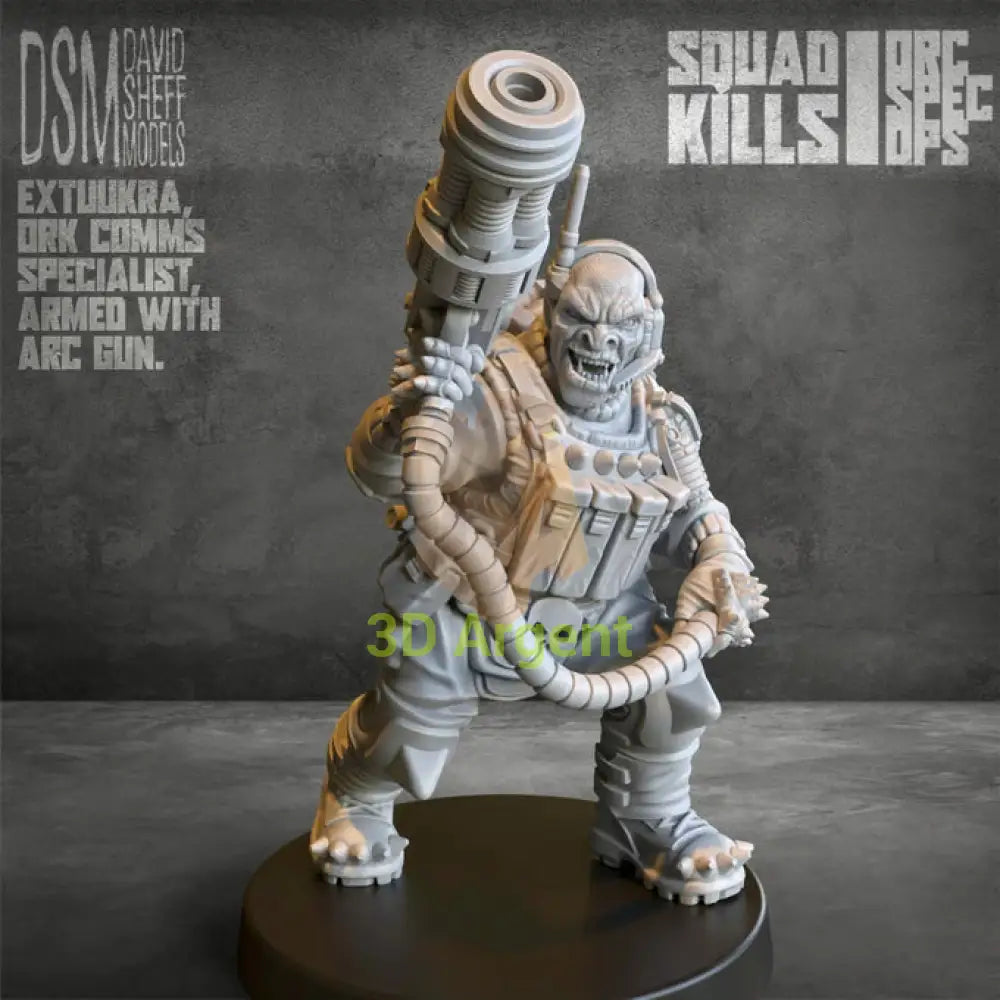 Orc Spec-Ops – David Sheff Models – 3D Printed Resin Miniatures – Sci-Fi 28mm Heroic Scale Toys & Games:Wargames &