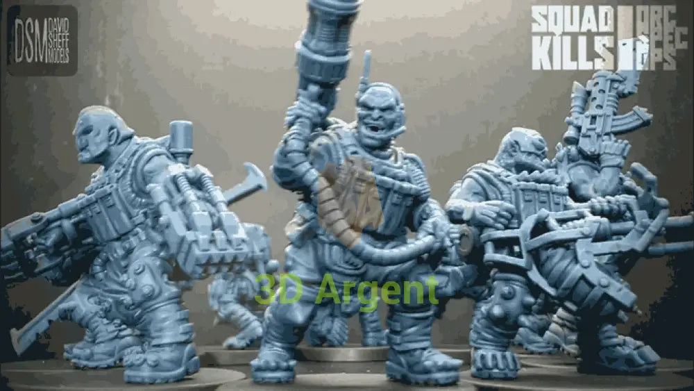 Orc Spec-Ops – David Sheff Models – 3D Printed Resin Miniatures – Sci-Fi 28mm Heroic Scale Toys & Games:Wargames &