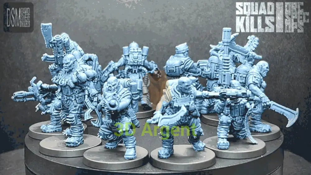 Orc Spec-Ops – David Sheff Models – 3D Printed Resin Miniatures – Sci-Fi 28mm Heroic Scale Toys & Games:Wargames &