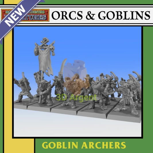 Goblin Archers Unit – full group shot, Monstrous Encounters 32mm resin miniatures