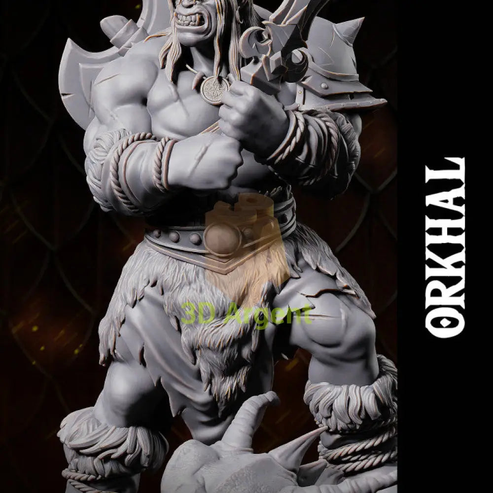 Orkhal Orc Barbarian – Dragonblade – Primal Collectibles Resin Mini - Toys & Games:Wargames &