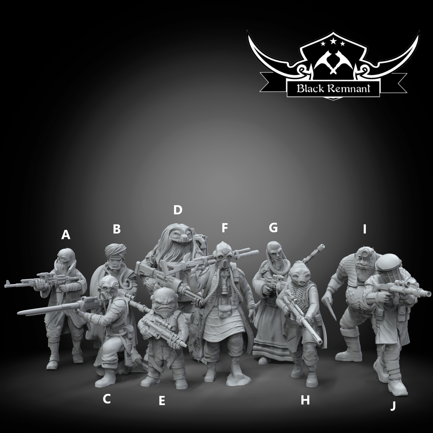 Rebel Partisans 10 Versions Star Wars Legion 3D Printed Resin Miniatures