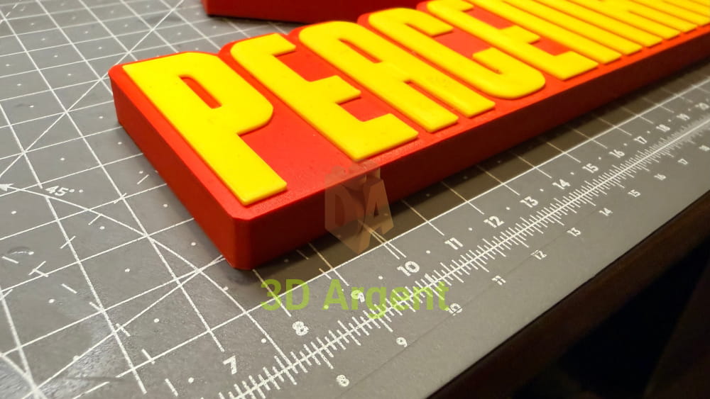 Peacemaker Logo Sign Stand 3D Printed Multi Colour DC Display Decor Video Games & Consoles:Video Game Merchandise
