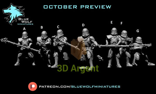 Phase 1 Purge Troopers 7 Versions Star Wars Legion 3D Printed Resin BlueWolf A Toys & Games:Wargames &