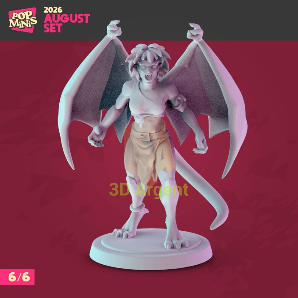 Render of figure 6 Demona winged gargoyle miniature