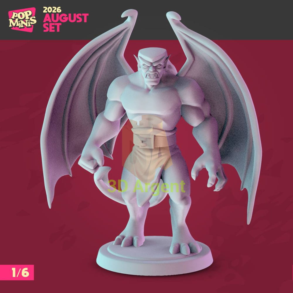 Render of figure 1 Goliath winged gargoyle miniature