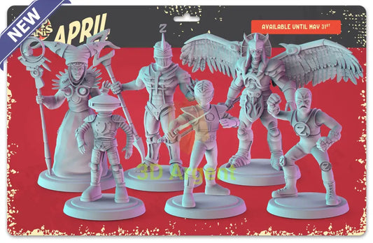 Power Rangers Figures compatible D&D DragonLance Miniatures Pop Minis - All Figures - Toys & Games:Wargames &
