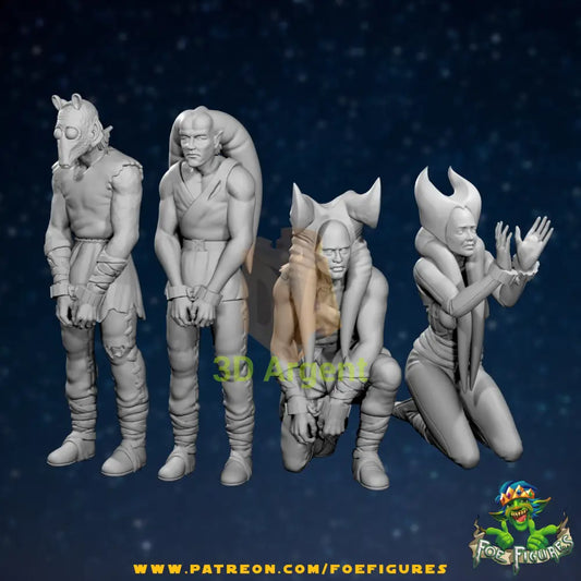 Prisoners Slaves 4x Star Wars Legion compatible 3D Printed Resin Miniatures Foe Toys & Games:Wargames &