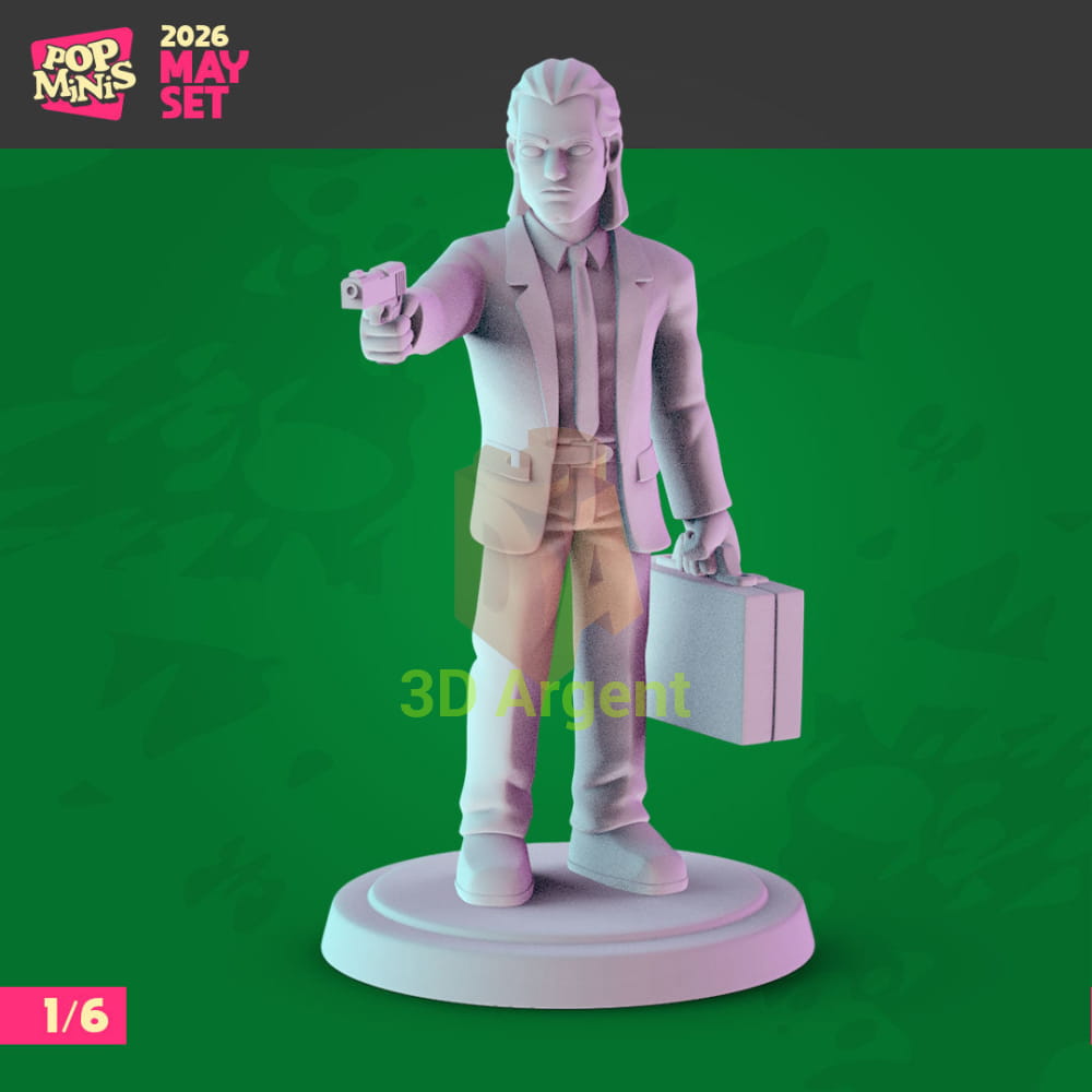 Pulp Fiction Figures compatible D&D DragonLance Miniatures Pop Minis - 1 Vincent Vega - Toys & Games:Wargames &