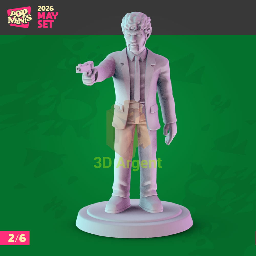 Pulp Fiction Figures compatible D&D DragonLance Miniatures Pop Minis - 2 Jules Winnfield - Toys & Games:Wargames &