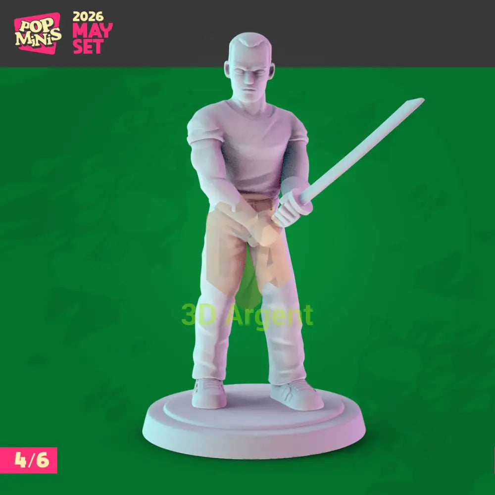 Pulp Fiction Figures compatible D&D DragonLance Miniatures Pop Minis - 3 Butch Coolidge - Toys & Games:Wargames &
