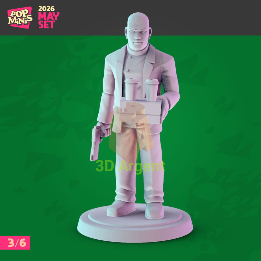 Pulp Fiction Figures compatible D&D DragonLance Miniatures Pop Minis - 4 Marsellus Wallace - Toys & Games:Wargames &