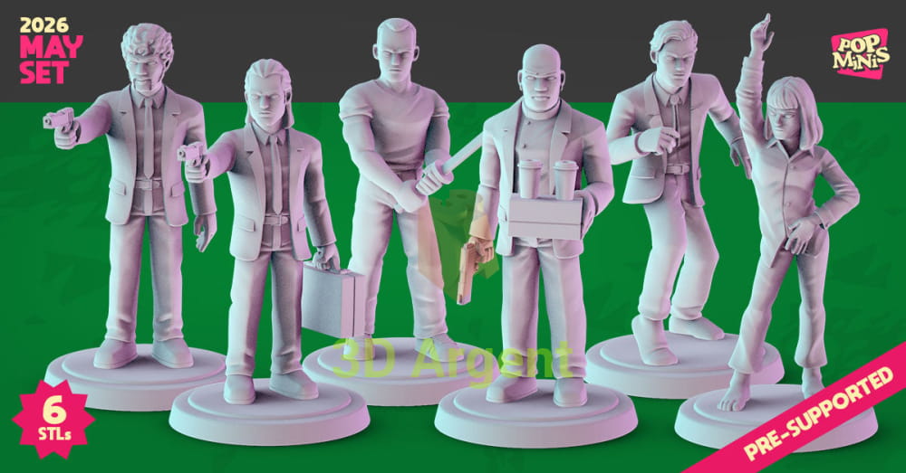 Pulp Fiction Figures compatible D&D DragonLance Miniatures Pop Minis - All Figures - Toys & Games:Wargames &