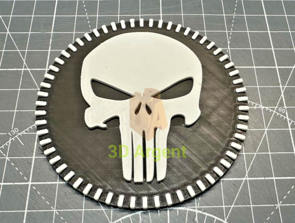Punisher Skull logo Marvel - 3D Printed Sign Stand Collectables:Science Fiction Collectables:Other Science Fiction Items