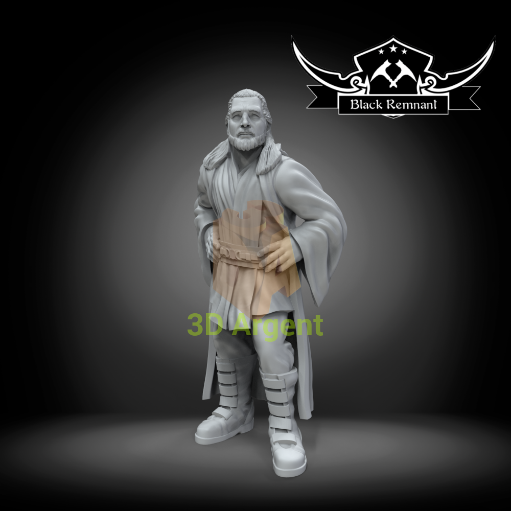 Qui Gon Jinn Phantom Menace - Star Wars Legion compatible 3D Printed Resin Miniatures Toys & Games:Wargames &