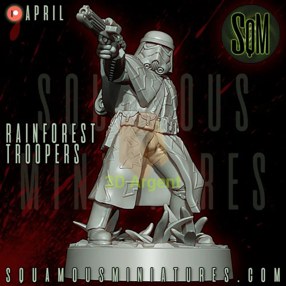 Rainforest Troopers Star Wars Legion compatible 3D Resin Miniatures Squamous - Toys & Games:Wargames &