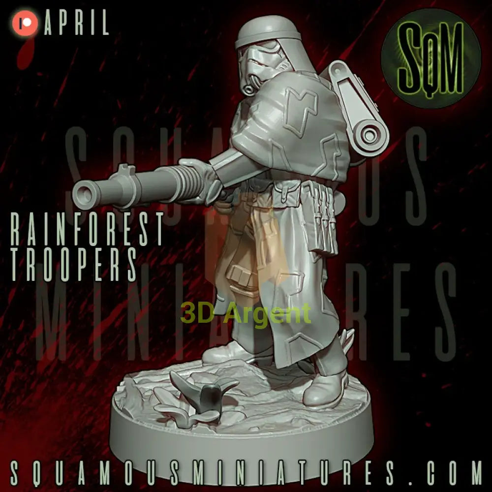 Rainforest Troopers Star Wars Legion compatible 3D Resin Miniatures Squamous - Toys & Games:Wargames &