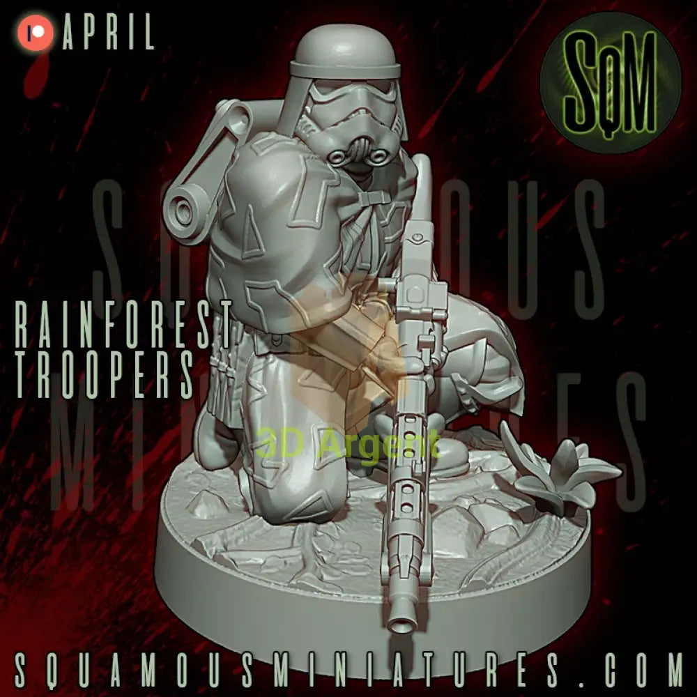 Rainforest Troopers Star Wars Legion compatible 3D Resin Miniatures Squamous - Toys & Games:Wargames &