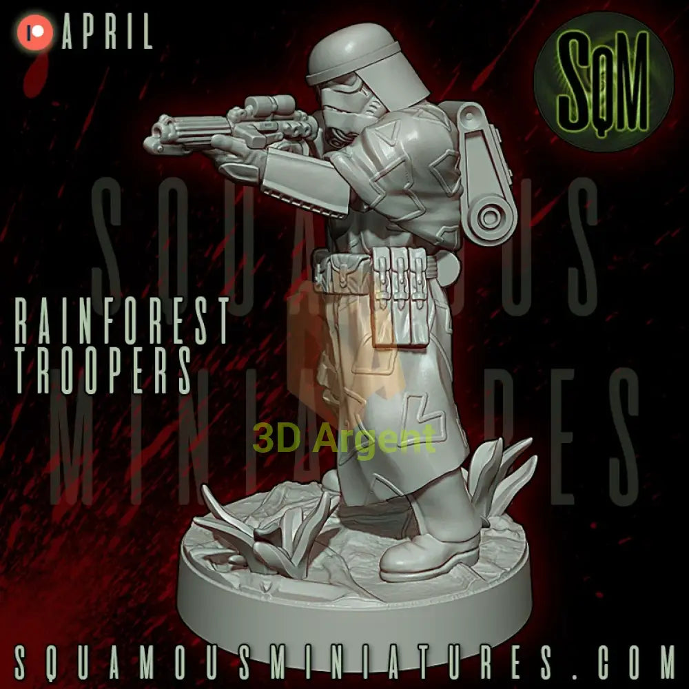 Rainforest Troopers Star Wars Legion compatible 3D Resin Miniatures Squamous - Toys & Games:Wargames &