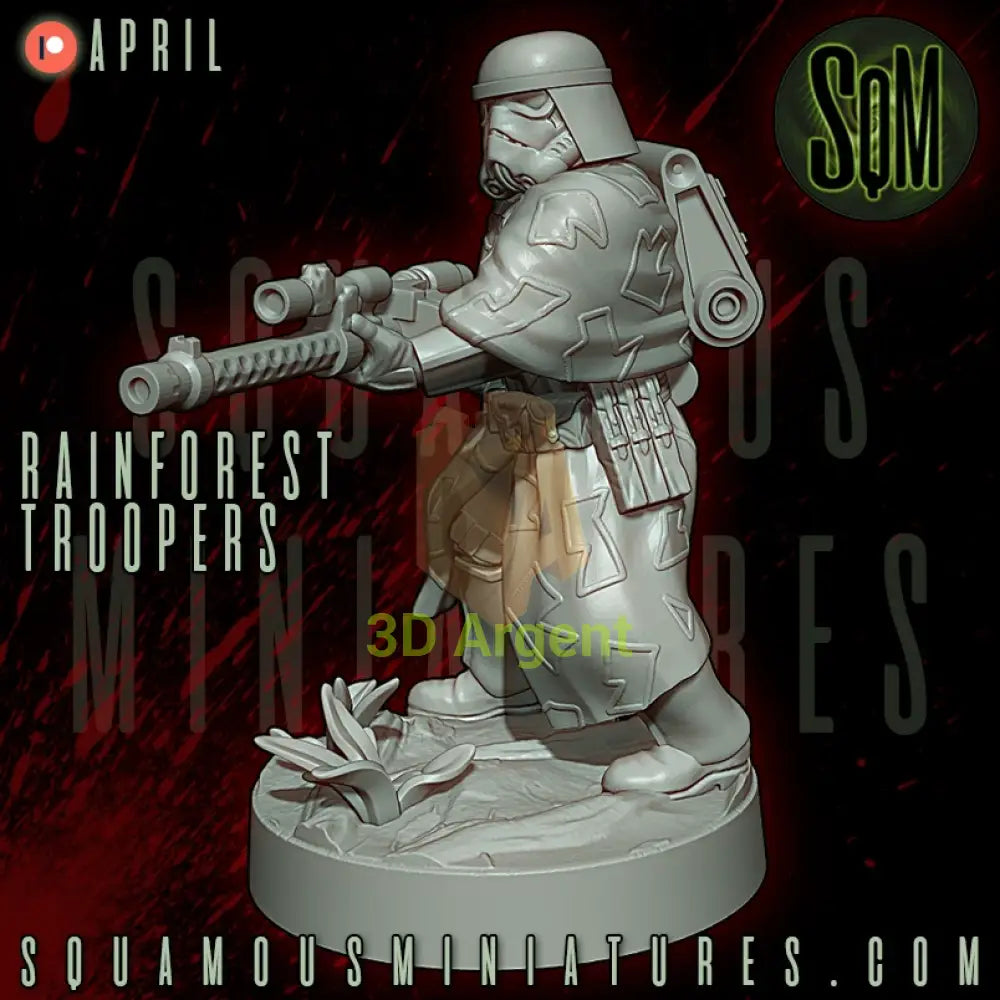 Rainforest Troopers Star Wars Legion compatible 3D Resin Miniatures Squamous - Toys & Games:Wargames &