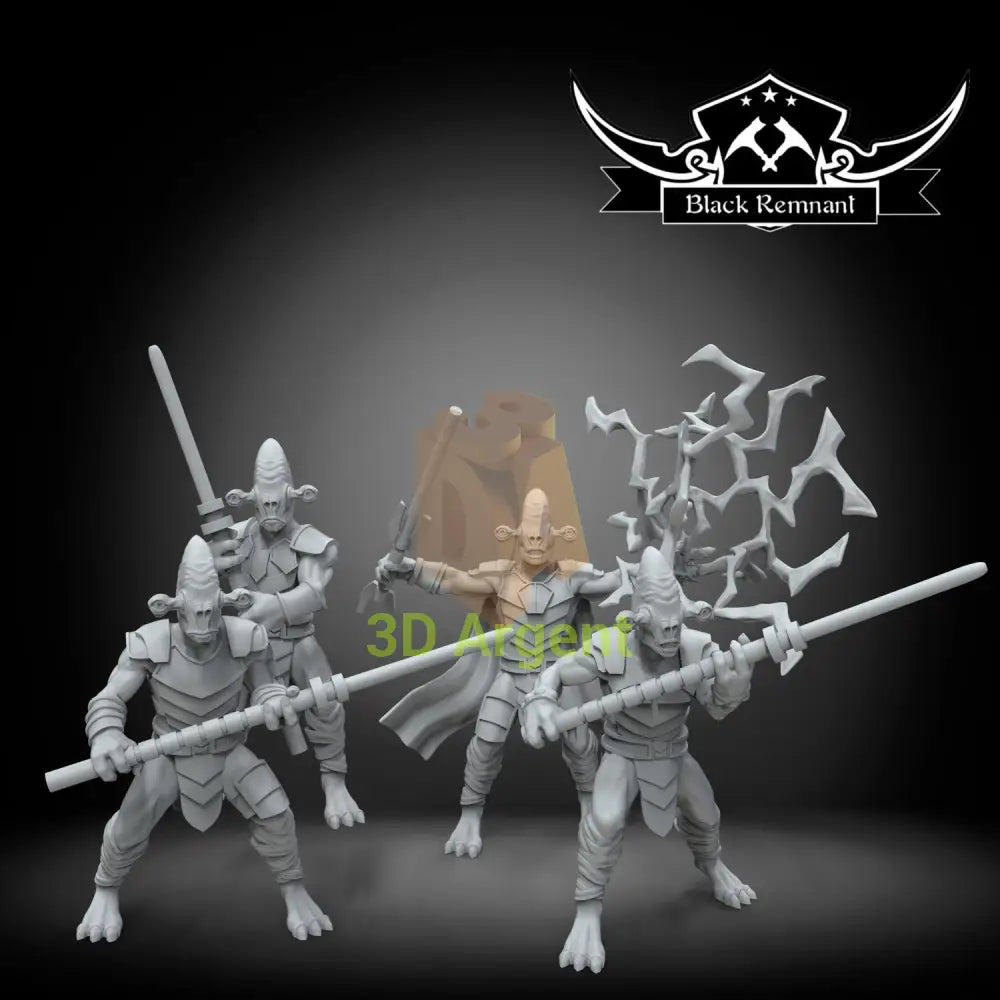 Rakata with forcesabers | Star Wars Legion Scale | 3D Printed Resin Miniature | Black Remnant Miniatures | 12K High