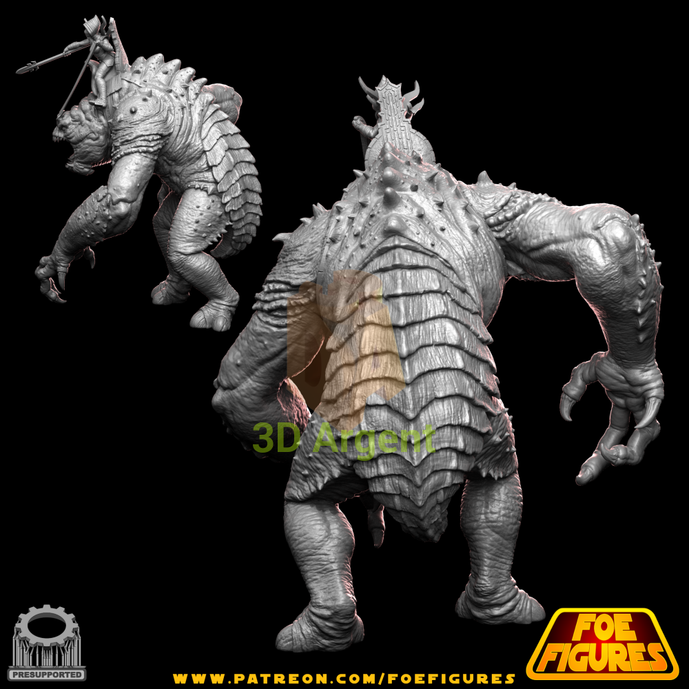 Rancor v4 with Night Sister Rider - Star Wars Legion compatible 3D Printed Resin Miniatures Foe Toys & Games:Wargames &