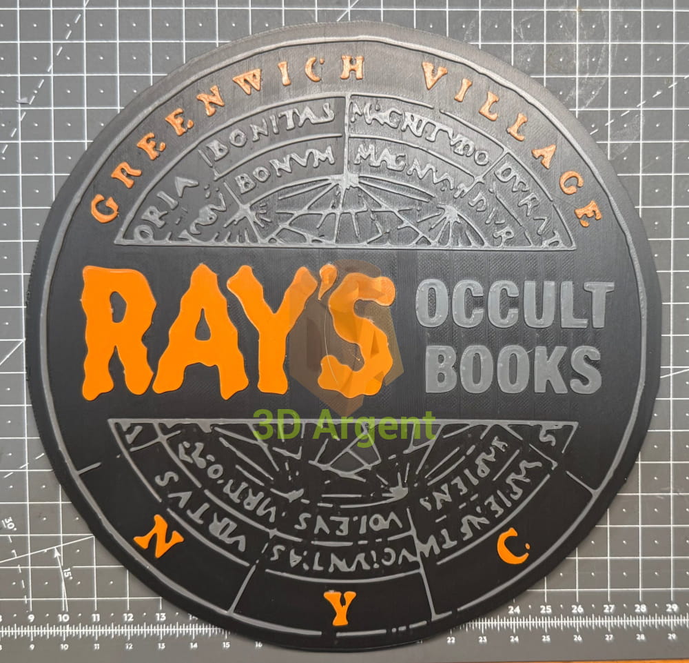 Ray’s Occult Books Ghostbusters Logo Sign – 3D Printed Multi-Colour Display Stand Films & TV:Film Memorabilia:
