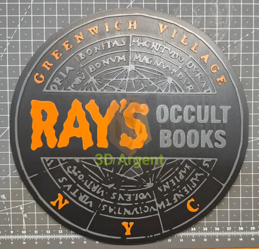 Ray’s Occult Books Ghostbusters Logo Sign – 3D Printed Multi-Colour Display Stand Films & TV:Film Memorabilia: