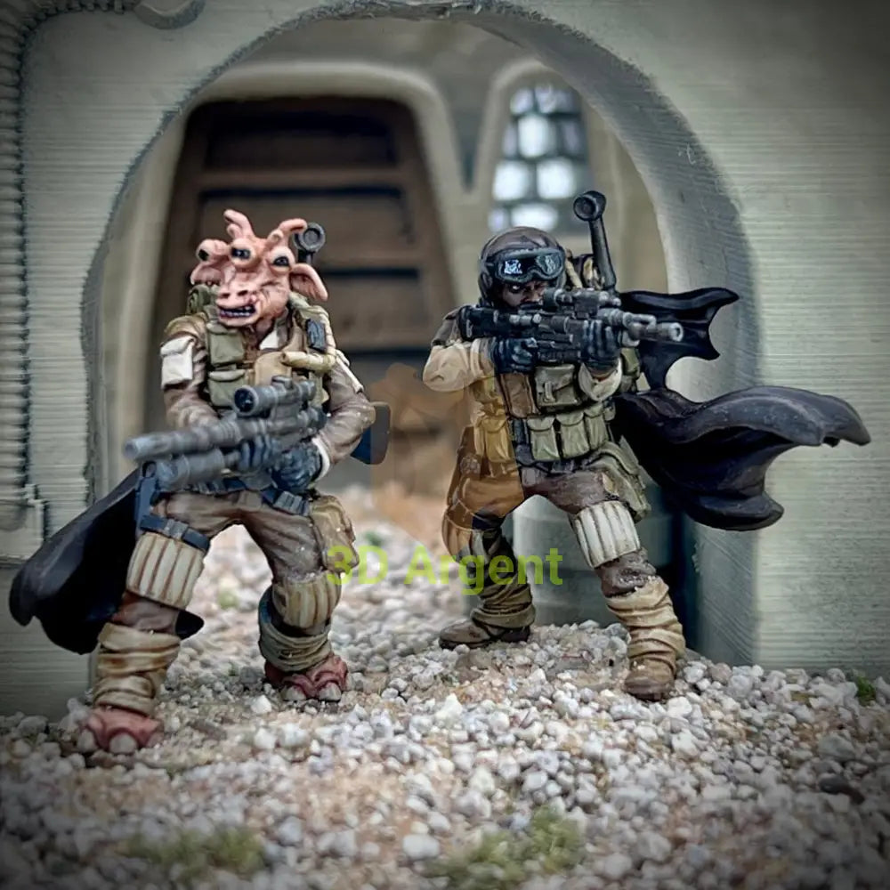 Guerrilla Desert Rats Star Wars Legion compatible 3D Resin Miniatures Squamous - Toys & Games:Wargames &