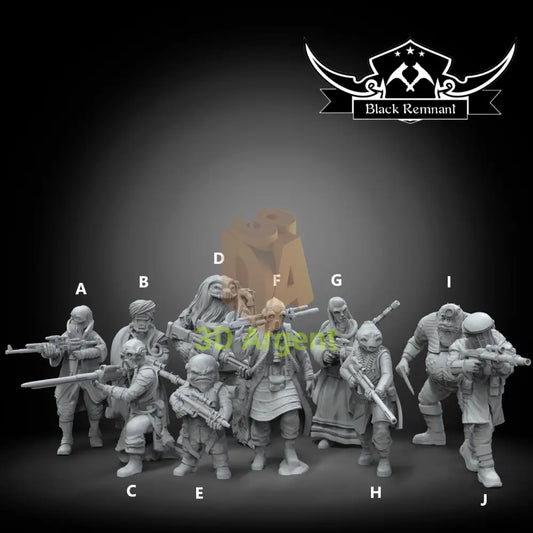 Rebel Partisans 10 Versions Star Wars Legion 3D Printed Resin Miniatures Toys & Games:Wargames & Role-Playing:Star Wars