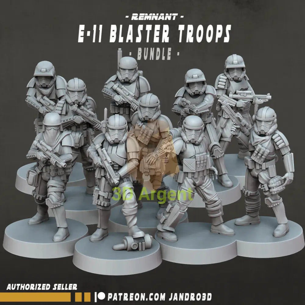 Remnant E11 Troopers - Star Wars Legion compatible 3D Printed Resin Miniatures Set 1 + 2 bundle Toys & Games:Wargames &