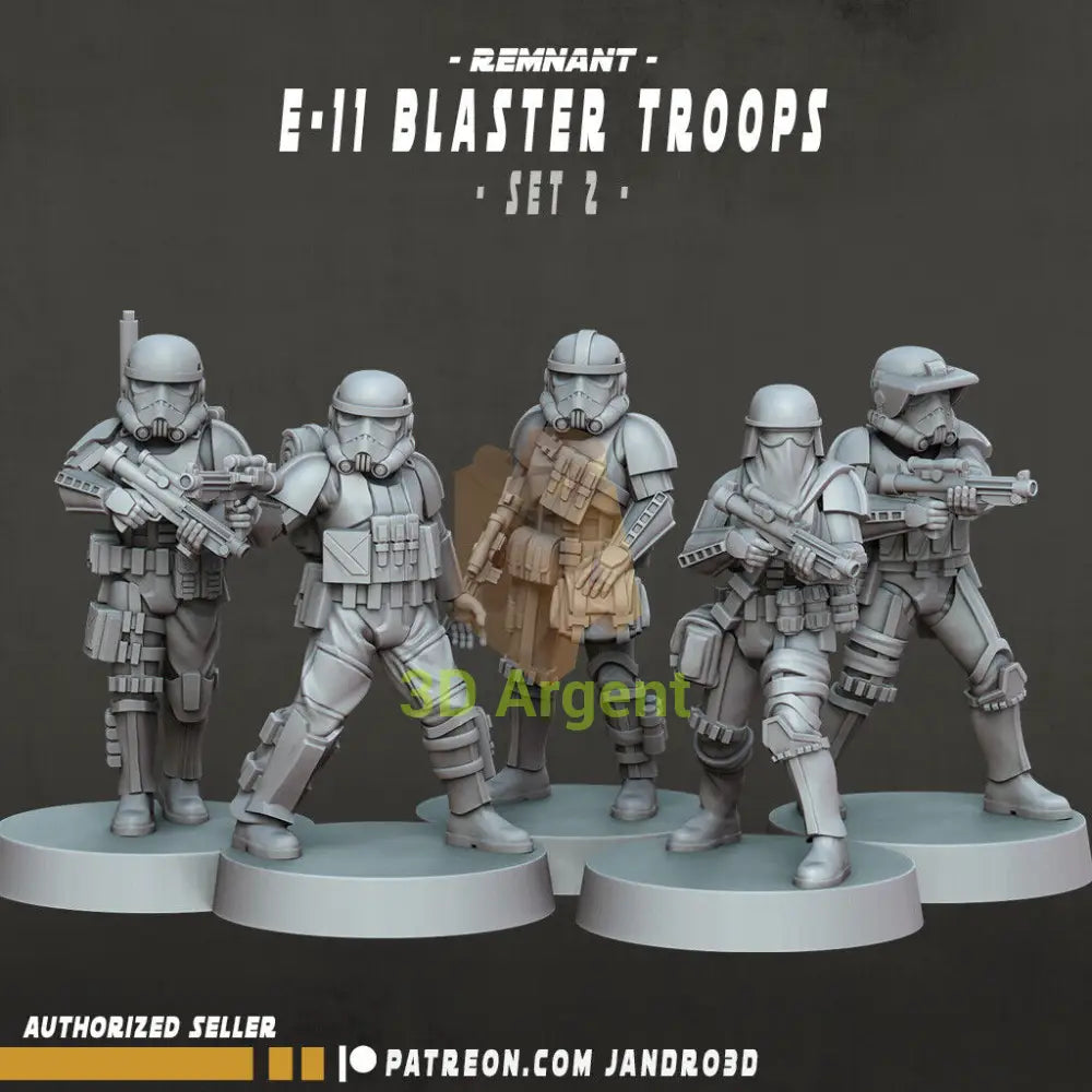 Remnant E11 Troopers - Star Wars Legion compatible 3D Printed Resin Miniatures Set 2 Toys & Games:Wargames &