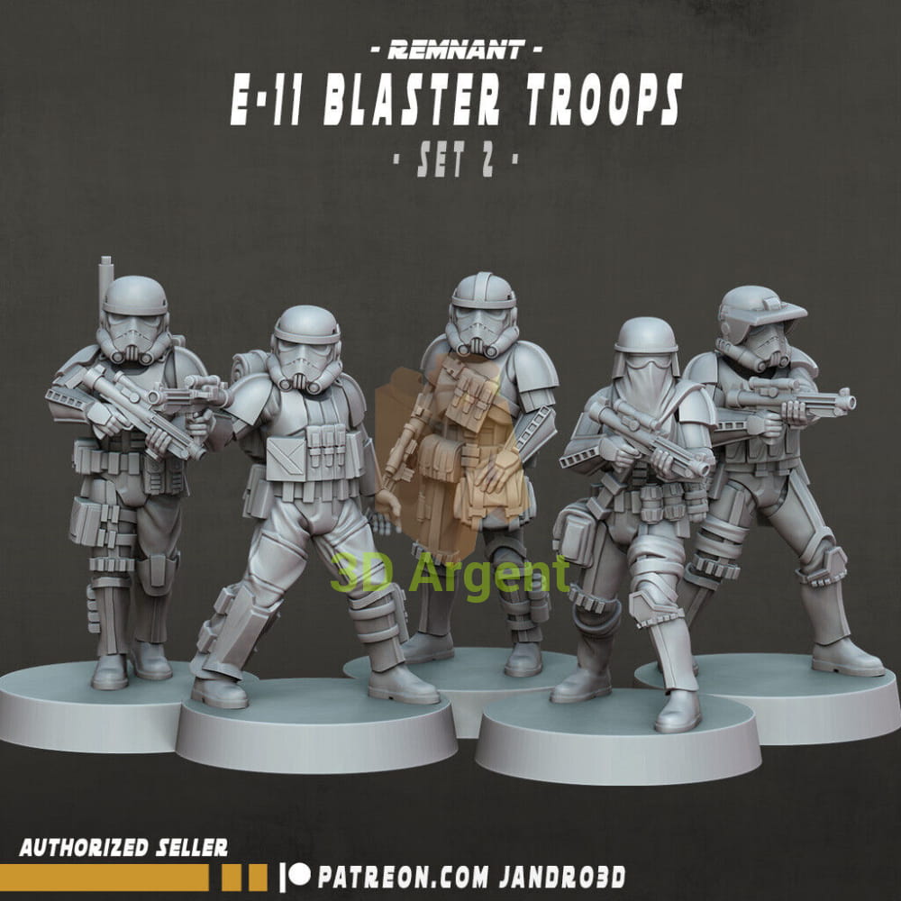 Remnant E11 Troopers - Star Wars Legion compatible 3D Printed Resin Miniatures Toys & Games:Wargames &