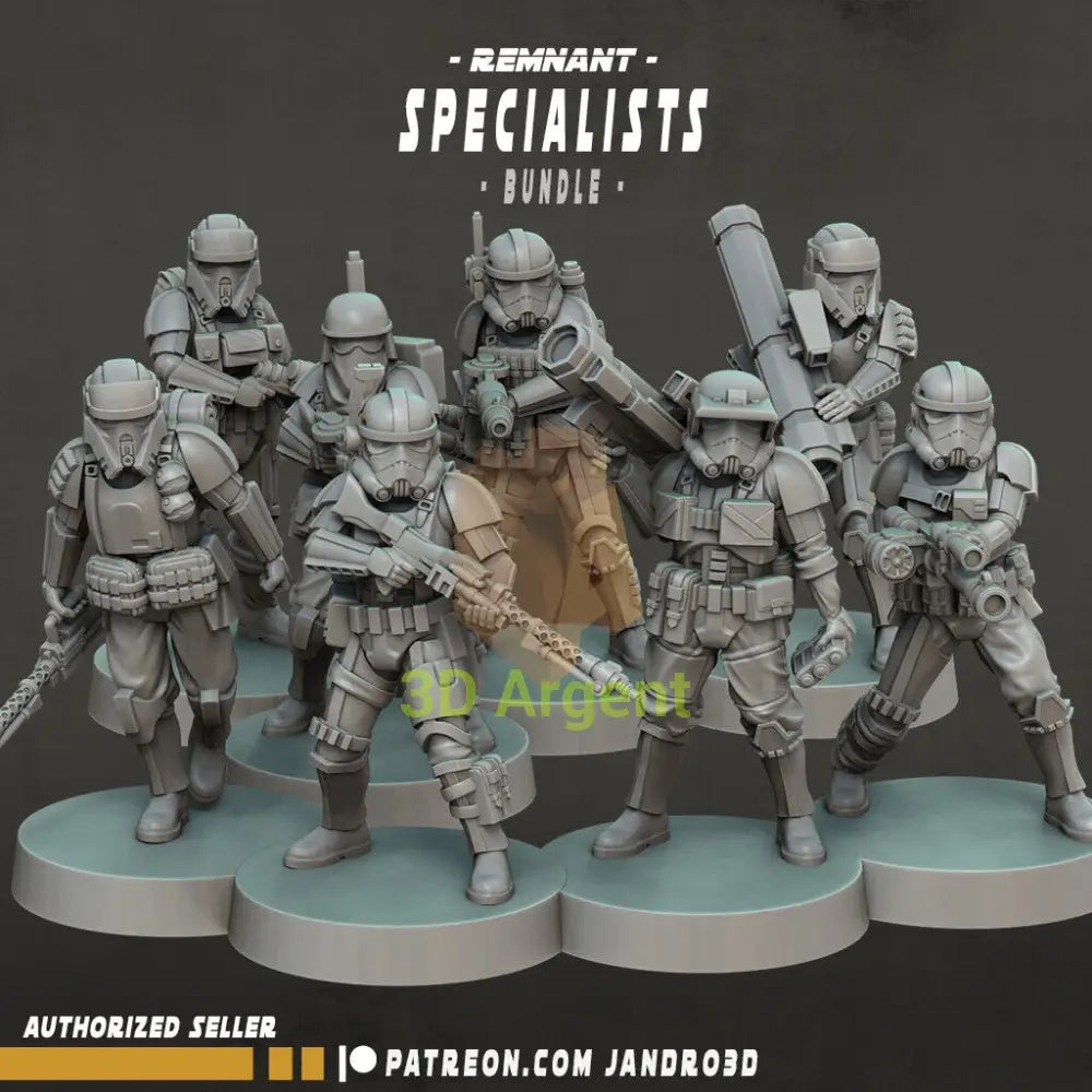 Remnant Specialists - Star Wars Legion compatible 3D Printed Resin Miniatures Set 1 + 2 bundle Toys & Games:Wargames &