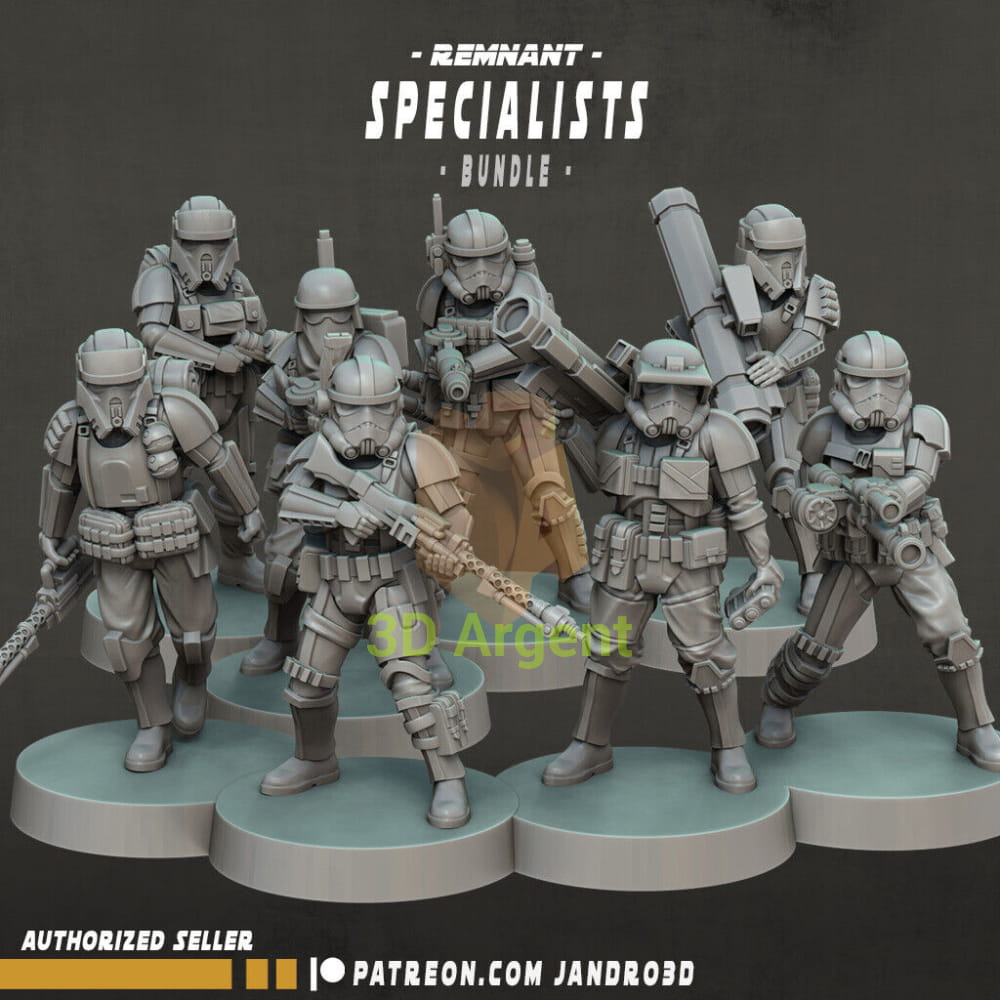 Remnant Specialists - Star Wars Legion compatible 3D Printed Resin Miniatures Toys & Games:Wargames & Role-Playing:Star