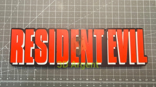 Resident Evil Logo Sign – 3D Printed Multi-Colour Display Stand - Collectables:Science Fiction Collectables:Other