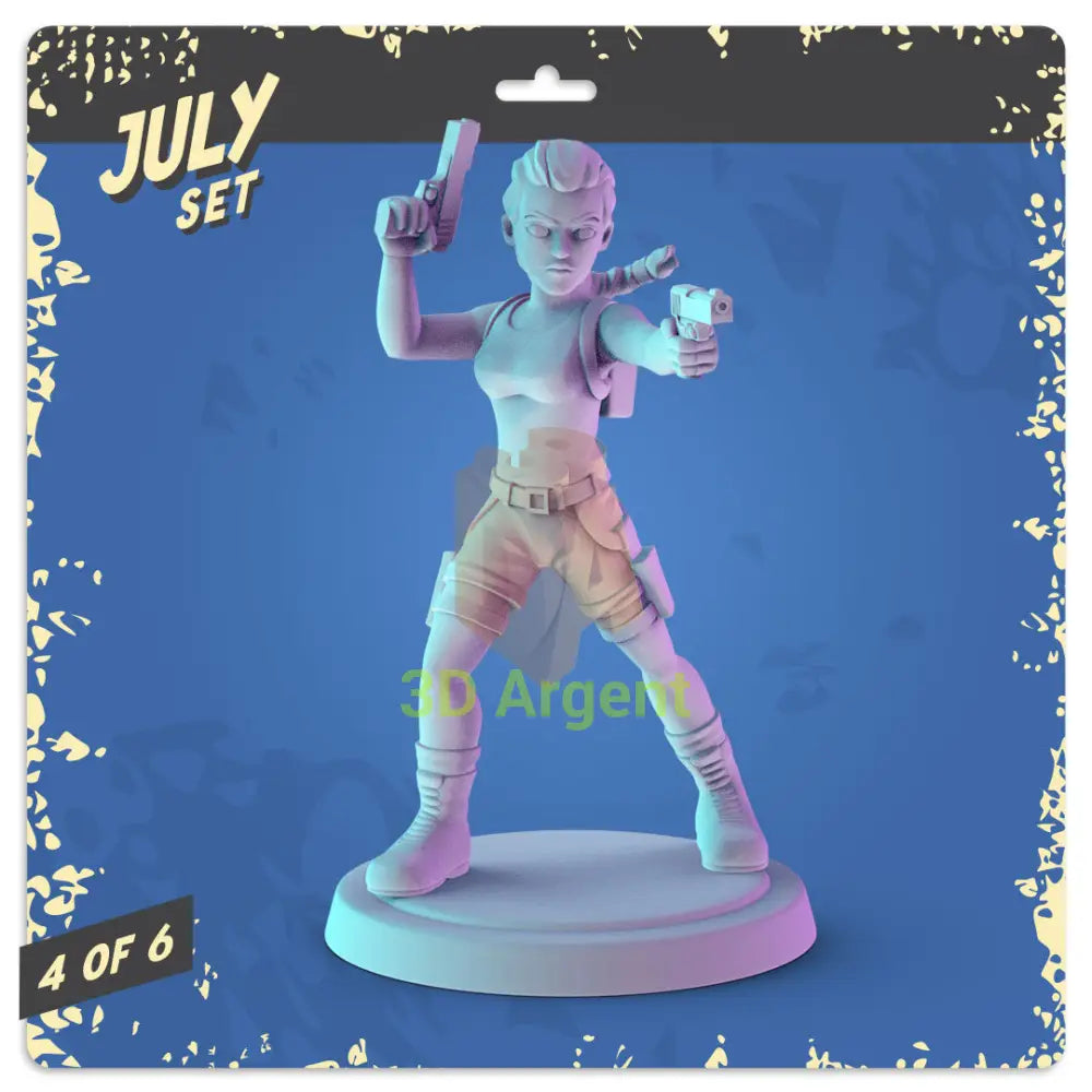 Retro Video Game Icons Figures compatible D&D DragonLance Miniatures Pop Minis - 5 Lara Croft - Toys & Games:Wargames &