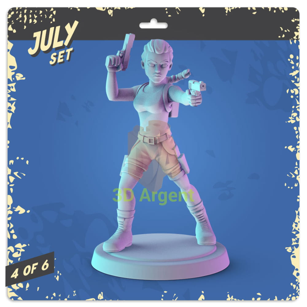 Retro Video Game Icons Figures compatible D&D DragonLance Miniatures Pop Minis - 5 Lara Croft - Toys & Games:Wargames &