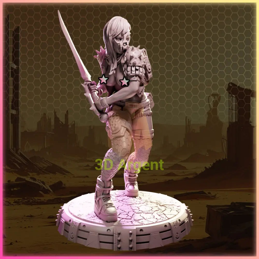 Rhayne Drakar – Ladies of Nuke City – Gilmorestudio 3D Printed Resin Miniature 32mm NSFW